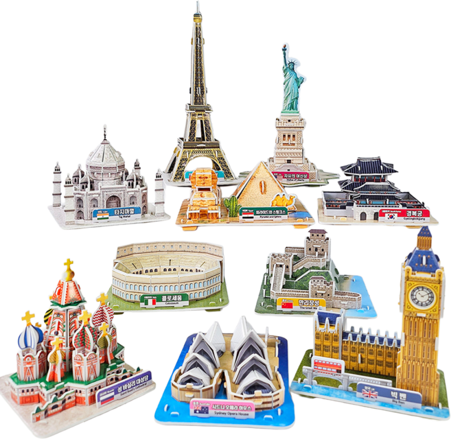 세계 랜드마크 시리즈 (10종 택 1 또는 10종 세트 활동북 스티커 포함), 1개
