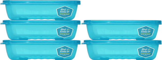 미라네주방 밀폐용기 김치통 반찬통 야채보관 대파보관 미라클통, 1세트, 미라네  세트 950ml 5개