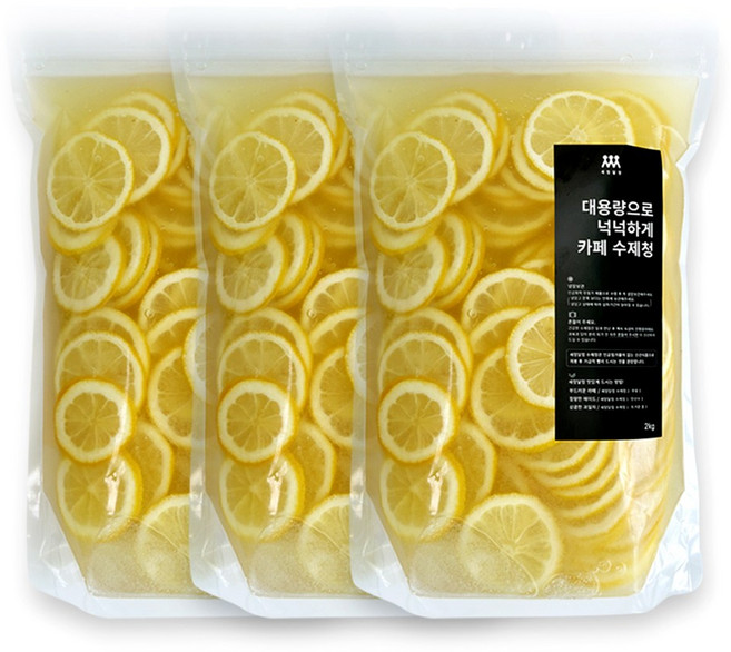 새청달청 레몬청 카페납품 대용량, 2kg, 3개입, 1개