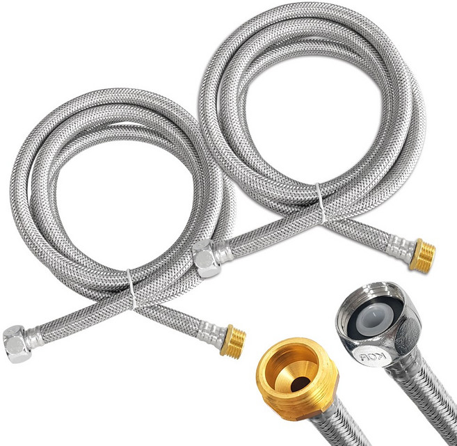 국산 싱크대 연장호스 연결 고압호스 200cm 2개, 1세트