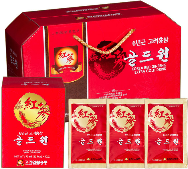 고려인삼유통 6년근 고려홍삼 골드원, 2.1L, 1개