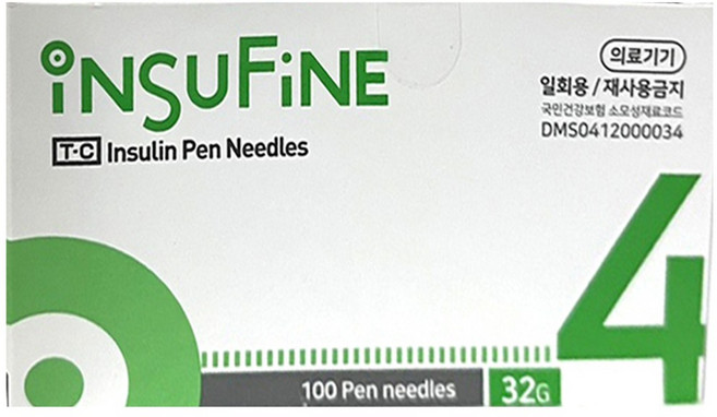 인슈파인 펜니들 4mm, 3개, 100개입