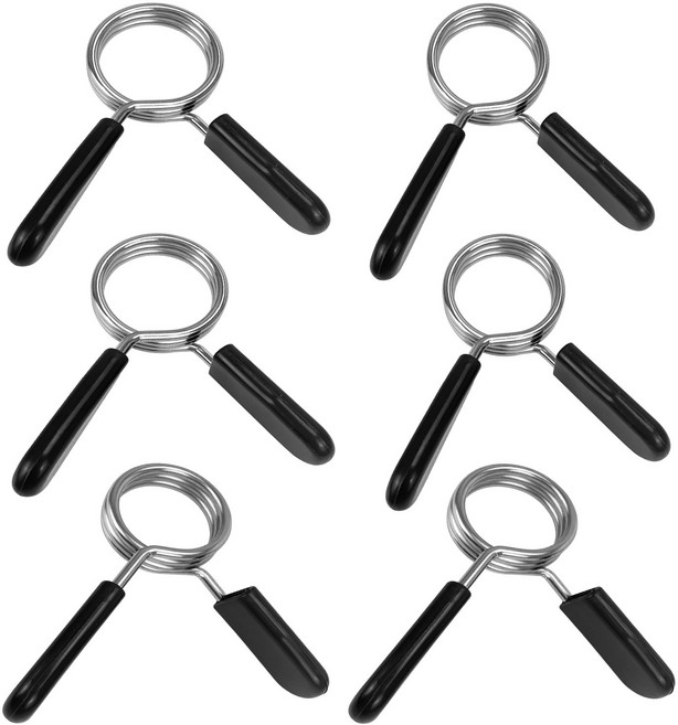 락조 마구리 중량 락조 바벨 클립 헬스 고정 잠금 스프링마구리25/28/30mm 6개, 1개