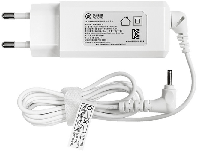 LG 그램 호환 충전기 19V 2.1A 연결잭 직경 3.0X1.1mm EAY63128601 EAY63848601 EAY63848602, ADS-40MSG-19 19040GPK, 1개