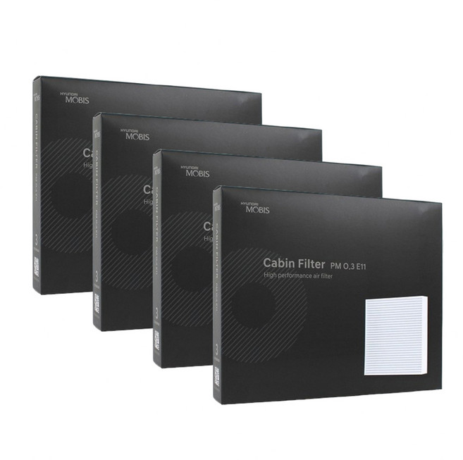 현대모비스 정품 프리미엄 에어컨필터 2년분 4개입 쏘렌토MQ4 전용 2020년~현재까지 11번
