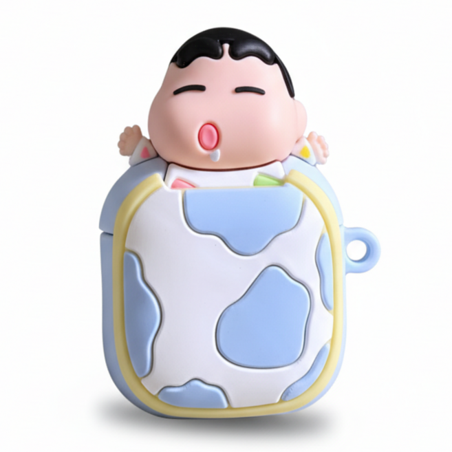 개구쟁이친구들 에어팟케이스 4세대 전용 + 에어팟 청소키트, 아기자석이불, 에어팟4세대, 1개