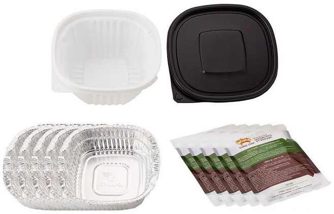 쓰리스타 발열애니쿡 내통 5개 발열팩 5개 세트 발열도시락 발열팩 밀키트용기 다회용 비화식