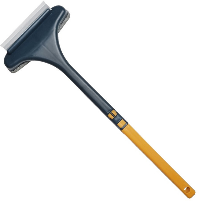 리빙블러썸 방충망 청소솔 스퀴지 브러쉬 창문 유리 먼지 제거 클리너, 옐로우네이비 1개입, 1개