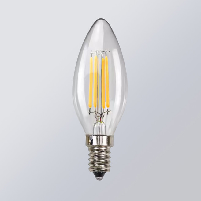LED 촛대구 전구색 에디슨전구 카페조명 샹들리에 전구 KS인증, E14 / 주광색(흰색 빛), 5개