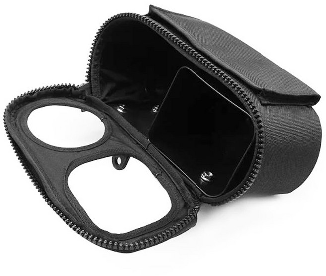 오토바이 컵홀더 물통 거치대 2구 텀블러 고급형 배달가방 수납포켓, 1개, 검정