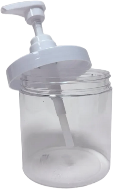 [크림용기 ] 펌프형 투명 용기 / 로션 바디크림 리필 통, 1개, 화이트