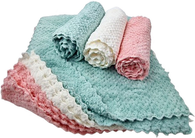 위더스 10장 극세사 물먹는 마법행주 대형30cmX30cm 잘 닦이는행주 업소 식당 급식 적극추천 주방행주 요술행주 벨벳행주 청소용품, 1세트