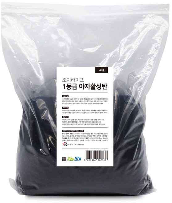 조이라이프 1등급 야자활성탄 활성탄 3kg 새집증후군 천연 공기정화용 숯 냄세제거 제습 베이크아웃, 1개