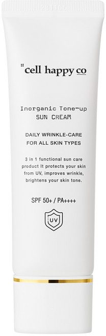 셀해피코 무기자차 톤업 선크림(SPF50+) 촉촉하고 순한 선크림, 1개, 50g