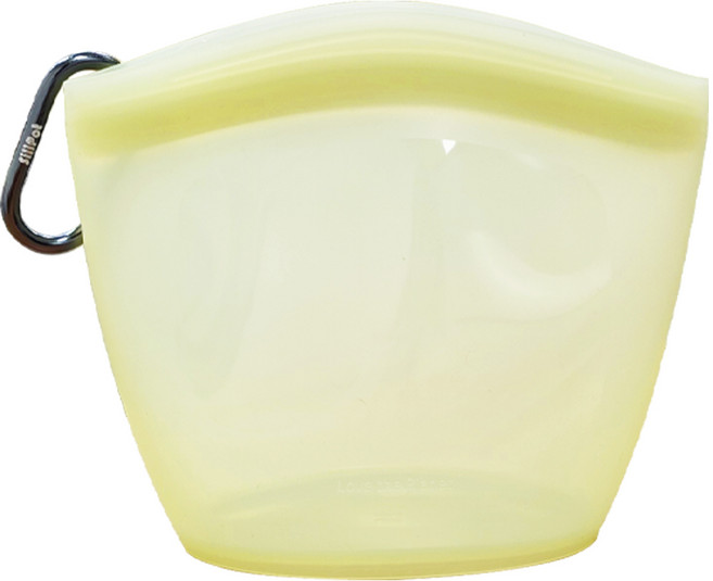 몽스토어 국산 3중 밀폐 스탠딩 프리미엄 실리콘 포터블 지퍼백 400ml, 1개, 라임
