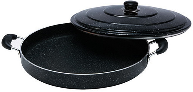 유유마트 국산 명절 전판 닭갈비팬 전팬 후라이팬 대형 코팅 뚜껑포함 36 38 40 42 46 48 50 55, 1개, 36cm