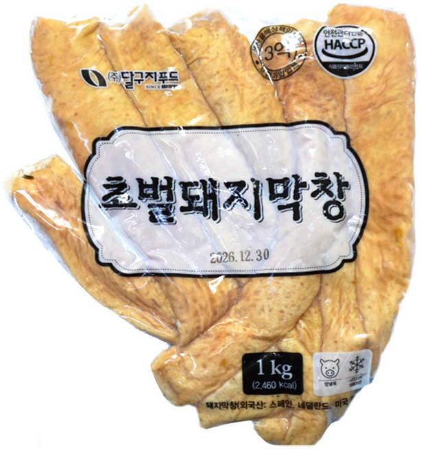 달구지막창 무절단 초벌 돼지막창 1kg, 1개
