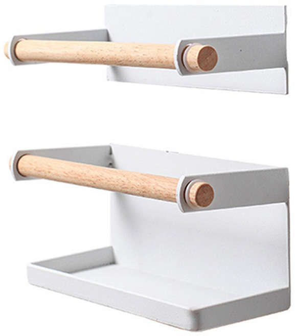 포유렐라 원목 도어 현관문 심플 인테리어 부착형 자석 우산 꽂이 걸이, 1개, 화이트