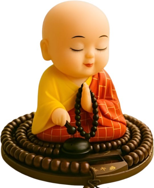 에코모스티 불교굿즈 목탁치는 동자승 108 염주, 1세트, 기본