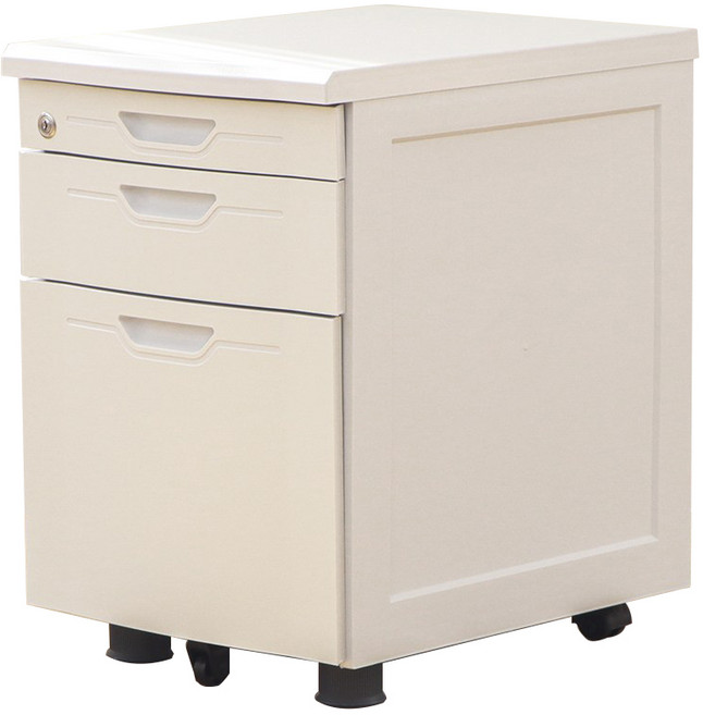 상도가구 DS 이동서랍 3단 서랍장 서랍 책상서랍장, 화이트