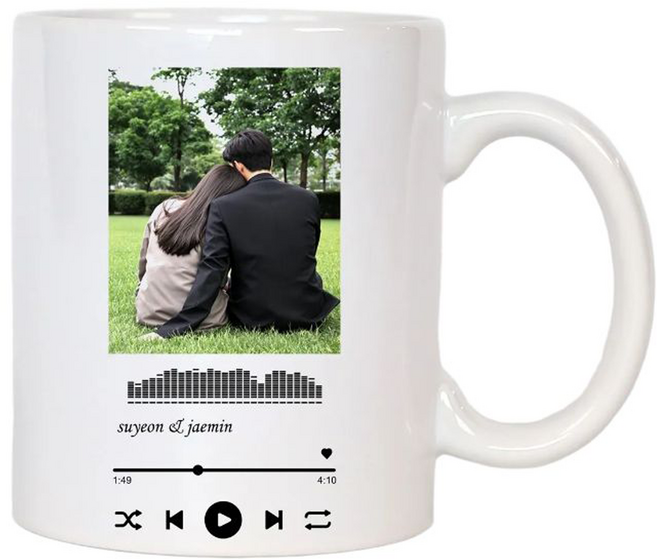 사진 포토머그컵 졸업선물 반려동물 주문제작+상자포장 단체할인, 1개, 5.플레이리스트