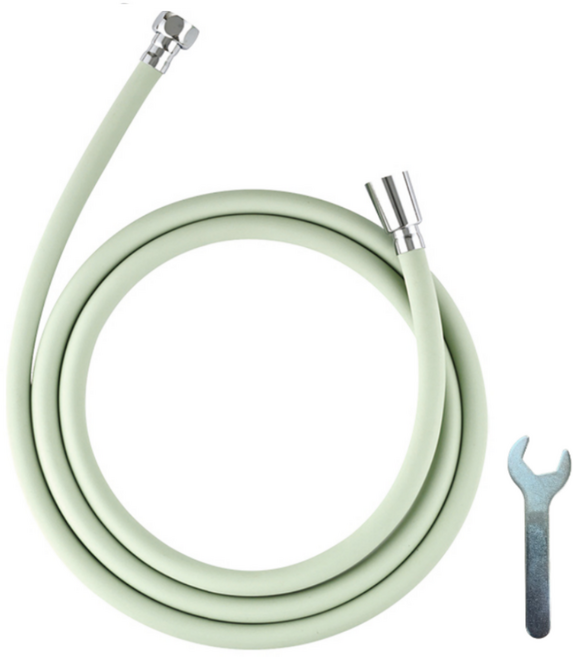 바스럽 국산 파스텔톤 PVC 샤워호스 샤워기호스 + 스패너 [물때 X 꼬임 X 냄새 X], 1.5m, 민트