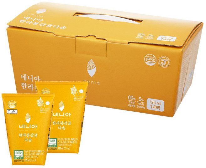 네니아 한라봉감귤다솜 선물세트, 14개, 125ml