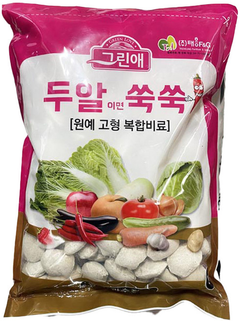 태민농자재 두알이면쑥쑥 2kg 고추고형비료 웃비료 고형복합 퇴비 텃밭, 5kg, 1개