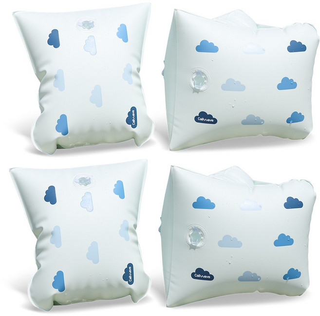 캘리웨이브 암튜브 1+1 팔튜브 암링 물놀이 튜브 성인팔튜브 성인암링 키즈암튜브 성인 남자 어린이 암튜브, 1세트, 구름 2P+구름 2P