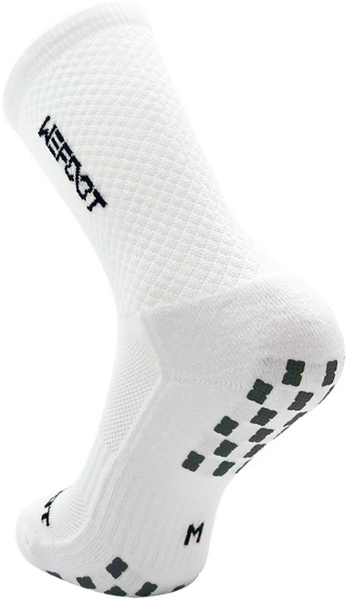 위풋 더블 논슬립 PLUS 크루 삭스 (WEFOOT) 축구 풋살 스포츠양말 러닝 등산, 화이트