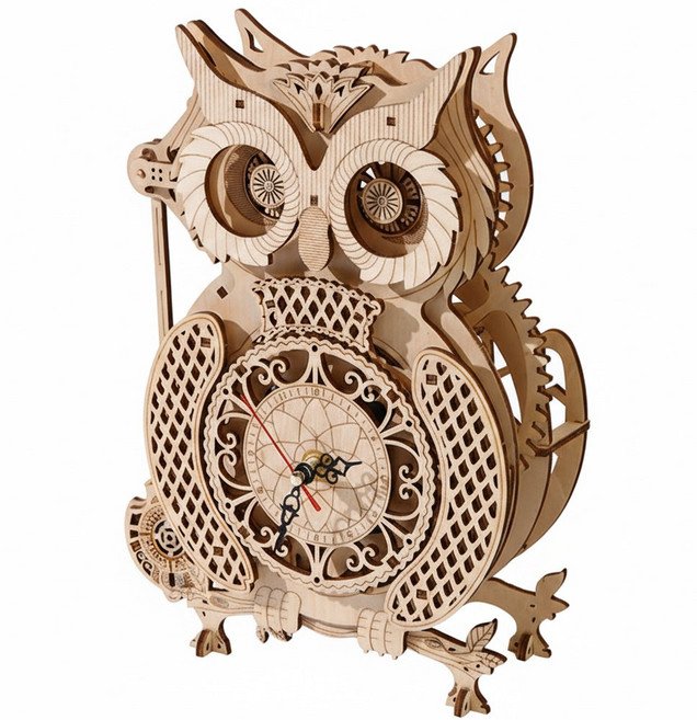 싱글레이드 부엉이 시계 3D 퍼즐, 1개, 부엉이시계, 139피스