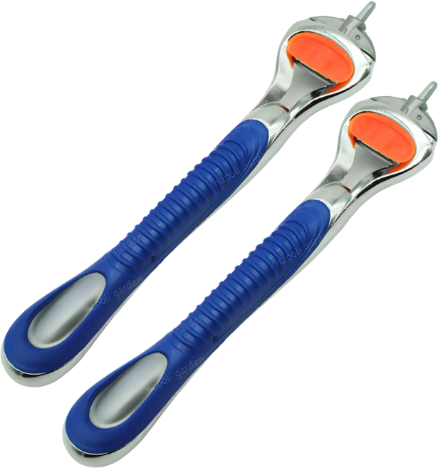 나폴리가든 + 질레트 호환용 면도기 손잡이 파워 스킨텍 프로 쉴드 호환용 핸들 몸통, 2개, 1개입