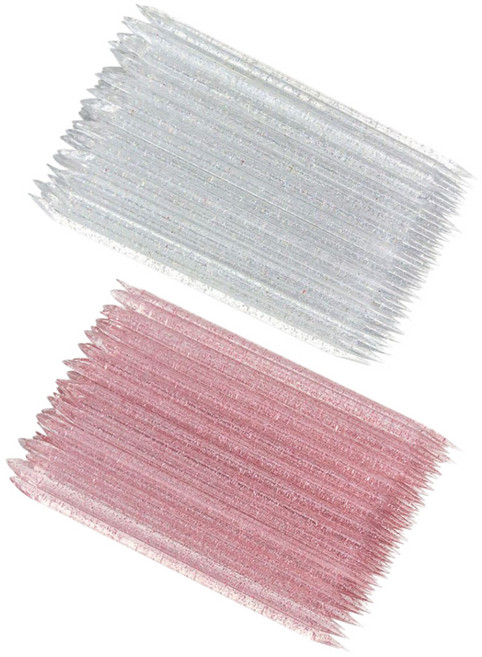 모소가 크리스탈 네일 우드 스틱 200개, 1개, 핑크실버