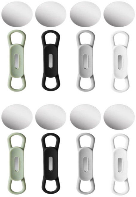 모소가 냉장고 보드판 자석 펜홀더 8P, 화이트/그린/블랙/그레이, 8개