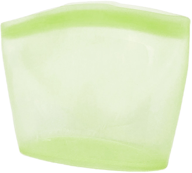 몽스토어 보관이 편리한 국산 3중 밀폐 스탠딩 프리미엄 실리콘 지퍼백 1500ml, 올리브, 1개