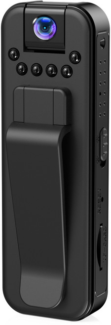 1080P 고화질 초소형 바디캠 액션캠 블랙박스 녹음 카메라, 바디캠 + 128GB SD 카드 × 1개