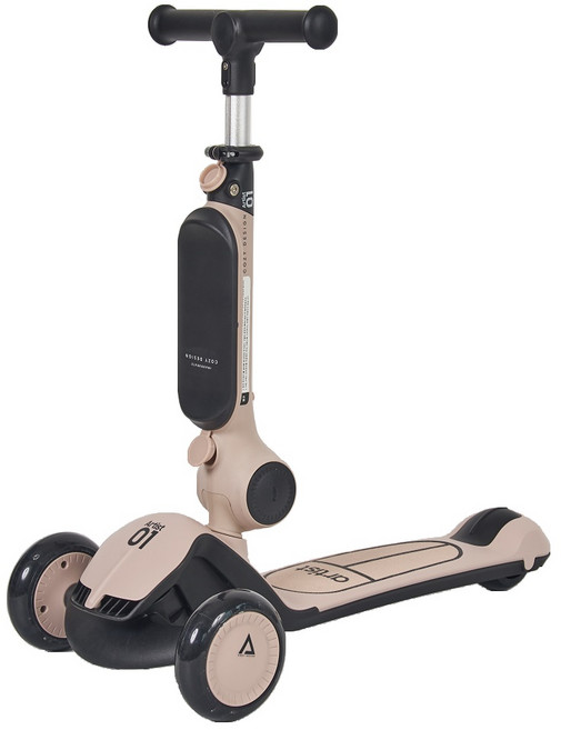 아티스트 유아동 킥보드 3in1 어린이 씽씽이 높이조절, 더스크로즈, 1개