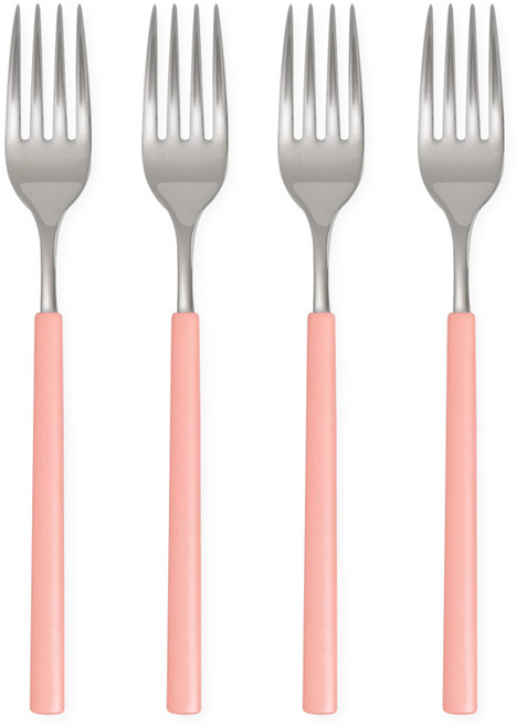 보테 올스텐 컬러 포크, 4개, 피치핑크