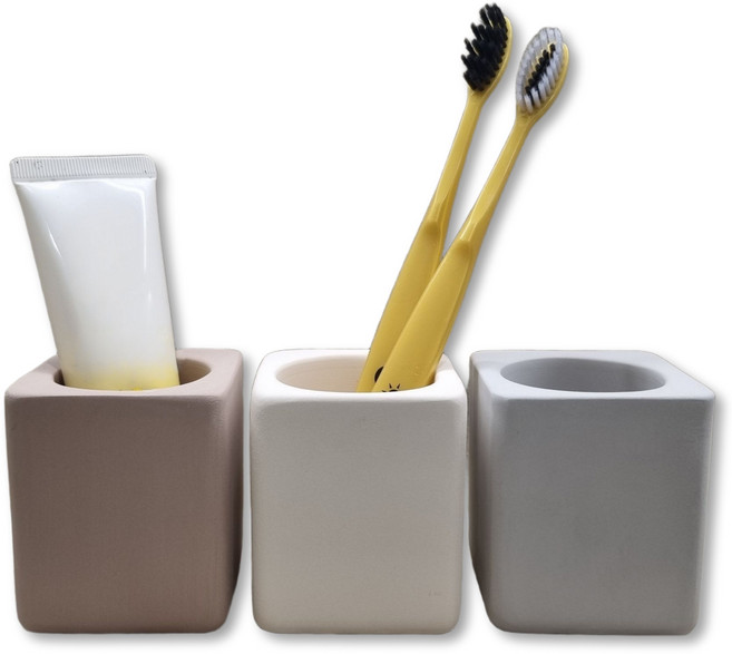 단비상자 모던 규조토 칫솔꽂이 칫솔홀더 흡습 욕실정리, 1개, 포그그레이