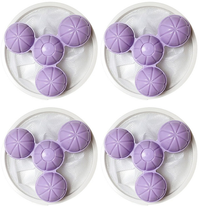 탐리빙 차세대 통돌이 전용 먼지 머리카락 회전형 세탁 세탁기 거름망, 퍼플, 4개