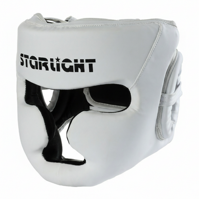 [초보자 입문용] 스타라이트 헤드기어 복싱 킥복싱 종합격투기 T자 보호력 가성비, 화이트, 1개