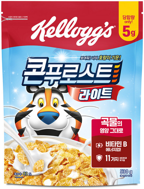 켈로그 콘푸로스트 라이트슈거 시리얼, 530g, 17개