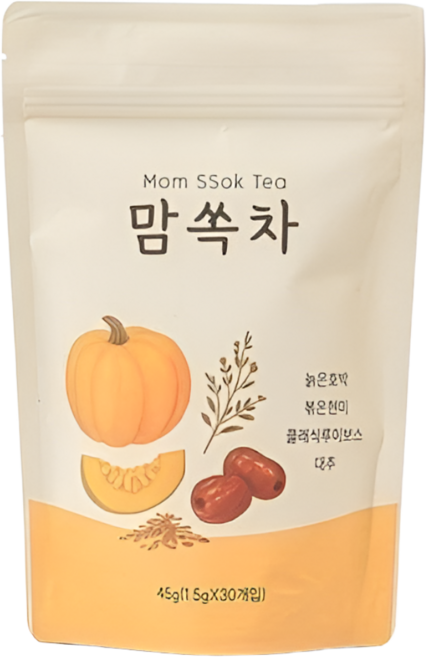 카페인 없는 맘쏙차 늙은호박 볶은현미 루이보스 대추 호박 붓기차, 1개, 30개입, 1.5g