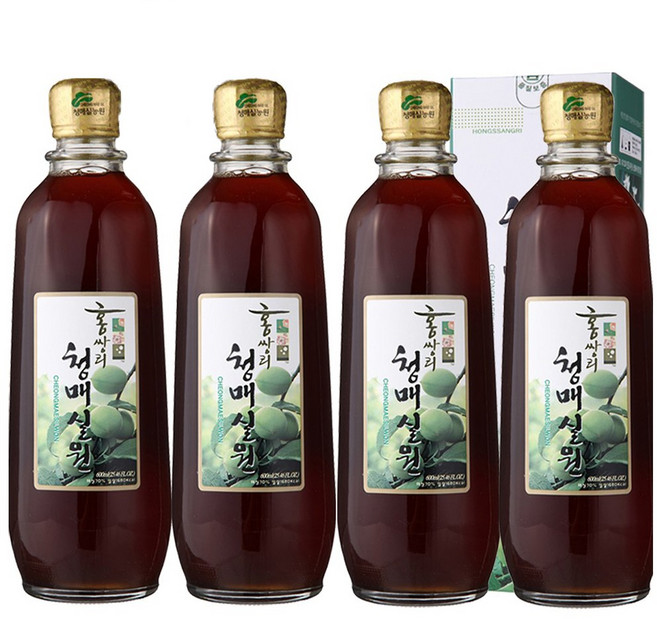 홍쌍리 청매실원 매실청 매실진액 발효매실, 600ml, 4개
