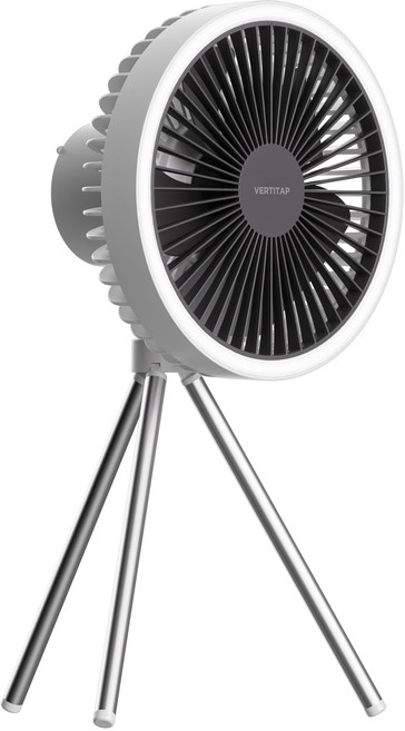 버티탭 캠핑무선선풍기 10000mAh 캠핑써큘레이터 탁상용 휴대용선풍기 충전식 무드등 미니써큘레이터, 화이트