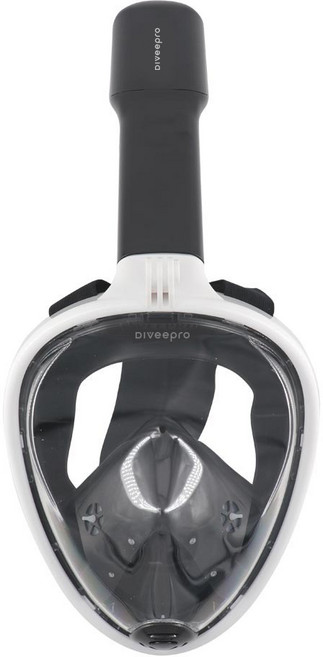 다이비프로 New 익스트림 풀페이스 스노쿨링 마스크, 익스트림 블랙/화이트
