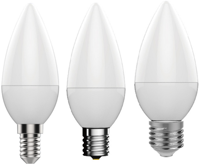 장수램프 LED 촛불전구 5W 불투명 (E14/E17/E26) 촛대구 LED전구