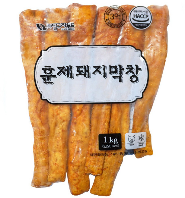 달구지 훈제 돼지막창 1kg 달구지 막창 무절단, 1개, 훈제돼지막창1kg