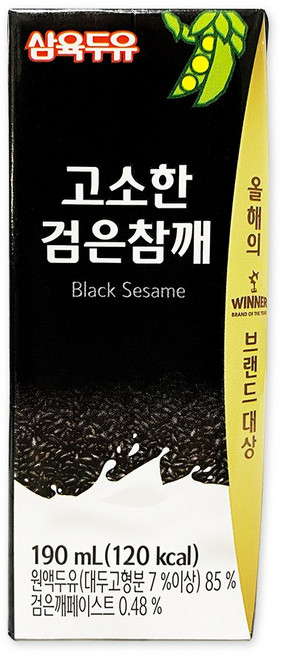 삼육두유 고소한 검은참깨 190ml 24팩입 세트, 72개