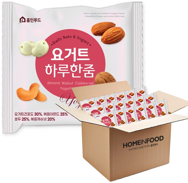 홈인푸드 요거트 하루한줌 낱봉 100봉, 100개, 20g